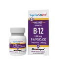 Sursa superioara NO Shot Advanced B-12 2.000 mcg B-6 / Acid folic 600 mcg - Acid folic pentru femei si barbati - B Vitamine Suplimentul sustine energia si sanatatea celulelor - 60 Tablete sublinguale de dissolvire