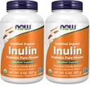 Acum Suplimente, Inulin Prebiotic Pure Powder, Certified Organic, non-GMO Project Verified, Intestinal Support*, 8-Ounce (Pachet de 2)