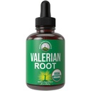 USDA Organic Valerian Root lichid picături Supliment. Extract Vegan Tincture pentru relaxare, somn, calm. Mare alternativa la capsule valeriene. Zero zahăr, Gluten Suplimente gratuite pentru femei și bărbați