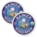 Badger Sleep Balsam, Organic Essential Oil Aromaterapie Somn natural Balsam pentru adulți și copii, Relaxare și calmare Lavender & Bergamot Suport de somn natural, .75 oz Tin, 2-Pack