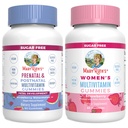 MaryRuth Organics Prenatal Multivitamine Gummies (Strawberry) & Femei's 