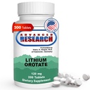 Dr. Hans Nieper Litiu Orotate 5mg, 200 Conte, Lab Testat, Non-GMO, Gluten Free, Vegan Friendly, Sustine sanatatea creierului