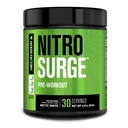 Fabrica Jacked NITROSURGE Suplimentul de pregătire - Energie fără sfârșit, Câștiguri de rezistență instantanee, Focalizare clară, Pompe intense - NO Booster & Powerful Preworkout Energie pulbere - 30 Serviri, Arctic alb
