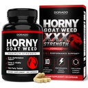 Iarbă de capră excitată pentru bărbați și femei - [putere maximă 1590mg] Maca, Ginseng, L-Arginină, Tribulus - Hornygoatweed Premium - Icariin Epimedium pentru bărbați - 3rd Party Testat - USA Made - 120 Count