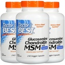 Cel mai bun doctor, (3 Pack Glucosamină Chondroitin MSM cu OptiMSM, 240 Veggie Caps