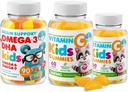 Gume Omega-3 DHA & Vitamina C pentru copii si adulti 