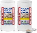 Yerba Prima Psyllium Husks Powder - 24 oz (Pachet de 2) - Nearomat - Teren fin - Supliment natural de fibre cu fibre solubile și solubile