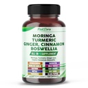 Moringa, Turmeric, Ginger Root, Ceylon Scorțișoară, Boswellia - Made in USA