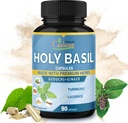 Organic Cadane Holy Basil Suplimente Capsule, 5in1 cu Guduchi, Ginger, Curcumin Turmeric, Licorice - Suport Imune - 90 Capsule pentru 3 luni