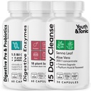 Tineret & Tonic 15 Day Colon Cleanse Enzime digestive cu Pre & Probiotice 