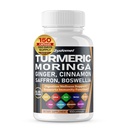 Turmeric Moringa Ginger Boswellia Quercetin Scorțișoară Saffron Tart Cherry Odorless Usturoi Nettle -150 capsule - Made in USA