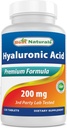 Cel mai bun Naturals Acid hialuronic 200 mg 120 comprimate (non-GMO, gluten gratuit) - promovează tineri sănătos piele și funcția comună sănătoasă (120 Conte (Pachet de 1))