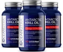 100% ulei organic pur Krill 1000mg, 180Day Supply, Omega 3, cea mai mare concentrație 56% Fosfolipide, Wild Caught, Sustain Antarctic SuperbaBoost, Astexanthin,Omega xl,Heart, Skin Care,No Fish Oil