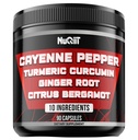 Cayenne Pepper Supplements with Turmeric Curcumin Root, Ginger Root, Citrus Bergamot & More - Digestive Health, Immune System, Heart Health & Joint Health - 90 Capsule