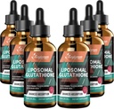 2000MG Picături lichide lipozomale glutatione, absorbţie foarte mare Ultra, detoxifiere naturală, sistem imunitar & Skin Supprot*, L-glutatione, vitamina C şi acid hialuronic, capsule alternative, 12,12 OZ