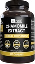 Extract de mușețel pur (365 capsule) Nu de magneziu sau de orez Fillers, întotdeauna pur, Lab verificat