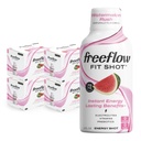 Freeflow Fit Energy Shots, Pepene verde Rush, Natural Cafeina Boost cu L-theanină, Ginseng, Vitamine, Prebiotice, Electroliti (24 Conte, 2oz Shots)