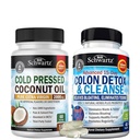 BioSchwartz 15 zile Curățare pentru Colon și Gut Health Plus capsule de ulei de cocos presate la rece MCT (2 lună de aprovizionare)