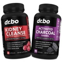 Rinichi Curățare Detoxifiere & Charcoal activat - Cranberry natural & Uva Ursi extract pentru a sprijini rinichi, Bladder & Tract urinar Sănătate - Pastile de nucă de cocos Charcoal pentru gaz de stomac și suport de balonare