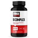 Force FACTOR Vitamina B Complex pentru a sprijini energia, Vitality, și Heart Health, include vitamina B1, vitamina B2, vitamina B3, vitamina B6, vitamina B12, și mai mult, Vegan, non-GMO, 60 capsule vegetale