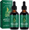 Extract de frunze de mullein pentru plămâni, picături de mullein pentru plămâni, picături de clorofilă Mullein pentru plămâni, Suplimente de plante Mullein cu clorofilă (2Pack)