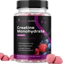 Creatură fără zahăr Monohidrat Gummies - Vegan Creatine Gummies pentru femei și bărbați cu 3000mg per 3 Creatine Chews susține energie și recuperare - Gluten gratuit și non-GMO - Wild Berry Flavor 90ct