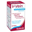 HealthAid V-Vein, Nutrients benefice pentru circulatia sanatoasa pentru picioare si picioare, 60ct, Once Daily, Contine Ginkgo, Seminte de struguri, Vitamina C si Bilberry, Vegan