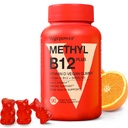 Vitamina B12 D3 Gumiile Vegane - 90 Număr I 1000 MCG Metil B12 & 5000 UI Vitamina D Gummy Suplimente masticabile pentru adulți și copii - Immune Health & Daily Energy Boost - Non-GMO, Orange