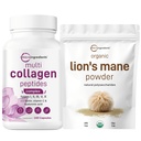 Micro Ingrediente Multi Collagen Complex & Lions Mane supliment Mușuroom pulbere Bundle 2 Pachet 