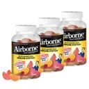 Aeroborne 750mg vitamina C Suplimentul de sprijin imun Gumiile pentru adulți, Aroma de fructe asortate, Gluten Free Crafted Blend cu antioxidanți puternice vitamine A C & E, 63 gume (3 ambalaj)