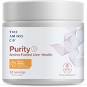 Amino CO. Puritate - Suplimentul de suport hepatic cu aminoacizi esentiale pentru detoxifiere hepatica Cleanse - stimularea sanatatii ficatului pentru suport hepatic optim- Peach Mango, 30 Serviri