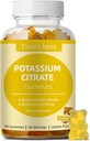 Gume de potasiu pentru adulți Copii, Sugar Free, Suport Creme de picioare & musculare & Heart Health, Vital Electrolyte, ca Citrat de potasiu, Cele mai bune Gume de potasiu pentru pietre, Vegan, Non-GMO, Lemon Flavor, 60