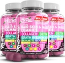 Multimane Colagen Gummies cu Biotin Keratin Acid Hyaluronic Bambus Vitamina A C Vitamina D Vitamina E Folate Saw Palmetto Siliciu B3 Vitamine Piele de par si unghii Gumies de Curate Nutra