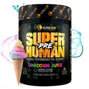 ALPHA LION Superuman Pre Workout Powder, Beta Alanine, L-Taurine & Tri-Source Cafeina pentru energie susţinută & Focus, oxid nitric şi citrulină pentru pompă (21 Servings, Unicorn Juice)