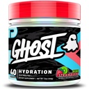 Hidratare GHOST, Kiwi Strawberry, 40 Serv, Electrolyte pulbere - Băutură Mix Supliment cu magneziu, potasiu, calciu, vitamina C & Taurină pentru energie și rezistență - Vegan, fără soia, zahăr și gluten