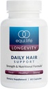 Echilife Daily Hair Supplement cu Biotin, Ashwagandha, Zinc, Seleniu, şi Saw Palmetto, Vitamine şi Minerale pentru par si Scalp Nurishment, Gluten gratuit, 60 Capsule