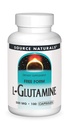 Sursa Naturals L-glutamine - Free Form Aminoacid care susţine energia metabolică - 100 capsule