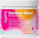 Superfood Rainbow Blend Powder, 7-Color Plant & Extracte botanice cu 44 Nutrients for Gut Health, Digestion, Imunity & Antioxidant Support, Digestive Enzime & Prebiotice, 6.35 Oz