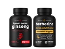NutraChamps Energie și suport metabolic: Ginseng & Berberine Duo