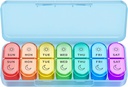 Organizator de pastile săptămânale de 2 ori pe zi - AM PM Organizator de pastile cu 7 zilnic de culoare-codate cazuri mici, dimineață și noapte pastile de călătorie pentru vitamine, medicamente, & Suplimente