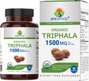 Brieofood Organic Triphala 1500mg, 45 Servings, vegetarian, Gluten Free, 90 Vegetarian Tablets