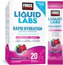 Force Factor Labs Beauty, Hidratare Packet pentru parul mai puternic, piele & unghii. Electroliţi pulbere cu acid hialuronic, biotin şi Ceramide. Aromă tropicală Berry, 20 Stick Packs