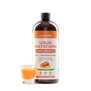 NatureWise lichid Multivitamine Păr de creștere pentru femei și bărbați + Tocogaia® pentru creșterea părului și a pielii Elasticitate Suport + Biotina, Vitamina D, E, B - Zahăr gratuit Multivitamine, Vegan - 30 floz[30 Serviri]
