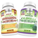 HEALKARE PROASPETE Ashwagandha KSM 66 și Chlorella Detox Superfood - Bundle