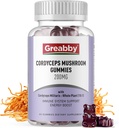 Cordyceps 2000mg Gummies, Ciuperci Suplimente de plante, Cordyceps Extract de ciuperci - Cordyceps Gummies ciuperci, Energie Naturala (conte)