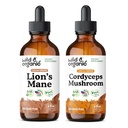 Coama leului sălbatic și organic 4 fl oz & Cordyceps Tinctură 4 fl oz