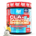 BPI Sports CLA + Carnitina Shreded - Conversia celulelor grase în energie și susține Lean Muscle, Boost Metabolism - supliment L-Carnitina non-stimulant - Punch de fructe (14.1 oz. / 50 Serviri)