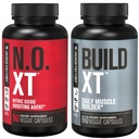 Jacked Factory Muscle Builder Supliment Stack - Build-XT Muscle Builder & N.O. XT Oxid de azot agent de stimulare pentru suport dual (30 zile de aprovizionare)