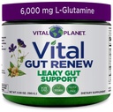 Vital Planet - Vital Gut Renew Powder Supplement for Leaky Gut Repair with L-Glutamine, Marshmallow and Ginger Root, DGL Licorice Root and Organic Aloe Vera, L Glutamina 6000mg 6.88 oz